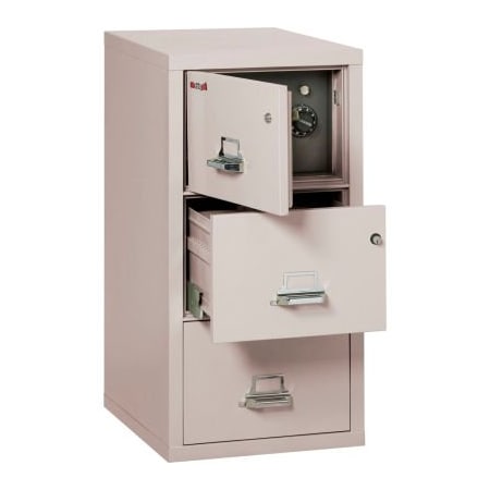 Fire King Fireking Fireproof 3 Drawer Vertical Safe-In-File Legal 20-13/16"Wx31-9/16"Dx40-1/4"H Platinum 3-2131-CPLSF